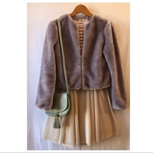 Mossimo Purple Faux Fur Jacket - Size XS (NWOT)